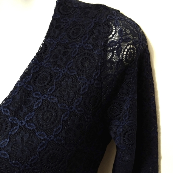 Xhilaration Long Sleeve Laced Bodysuit Shirt NWT - Picture 3 of 13